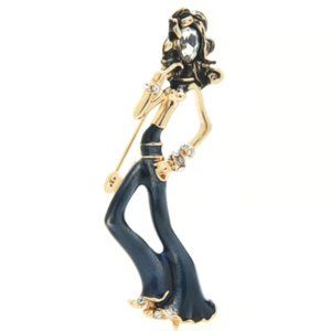 BOHEMIAN HIPPIE LADY Style Brooch-  Gold Jewelry Accessories-Women Elegant Style